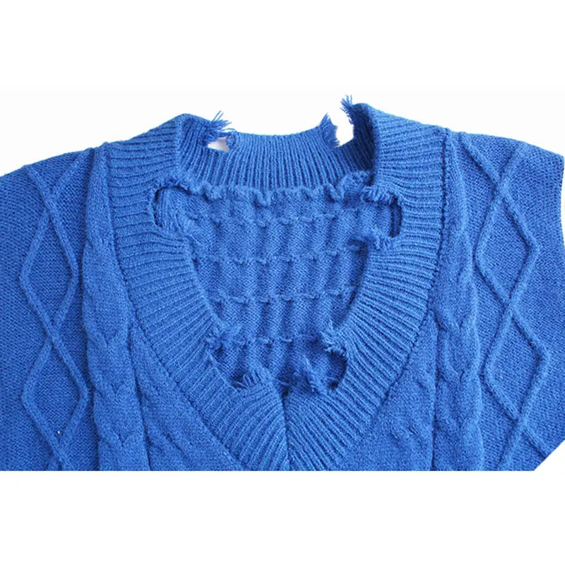 XITAO Őszi Új Pullovers 2021 Divat Alkalmi Kötés Patchwork Csíkos V-nyak, Laza Összes mérkőzés Egyszerűség Nők WMD3808 Kép 4 