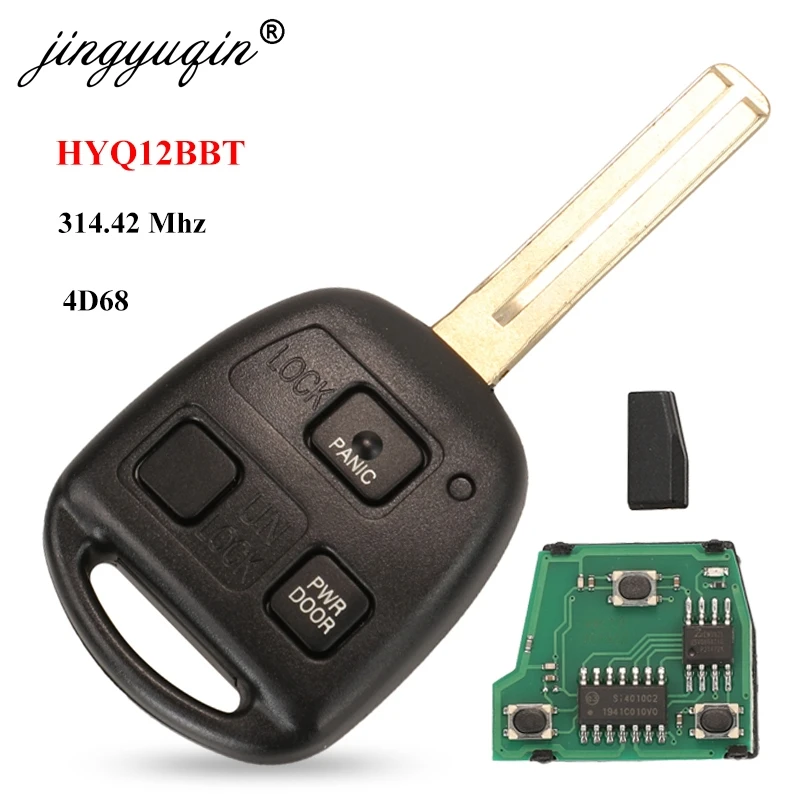 jingyuqin 5db 3 Gomb 314.4 MHz 4D68 Autó Kulcs Fejét Távoli Toyota a Lexus RX330 RX350 RX400h RX450h HYQ12BBT