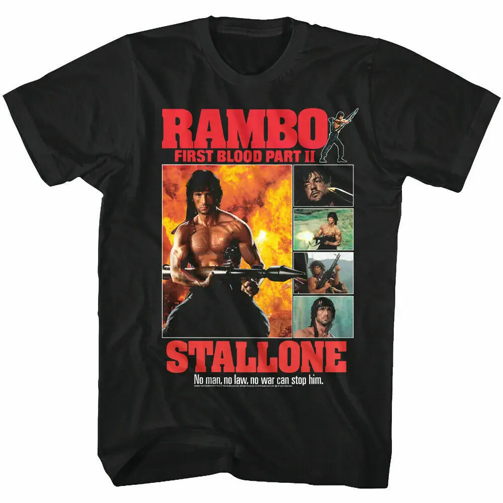 Rambo Első Vér Part 2 Film Jelenetek Férfi Póló Sylvester Katona