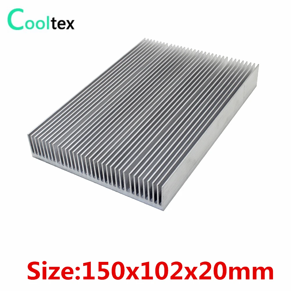(Nagy teljesítmény) 150x102x20mm Alumínium Hűtőborda hűtőborda radiátor LED chip Elektromos hűtőtáska hűtő