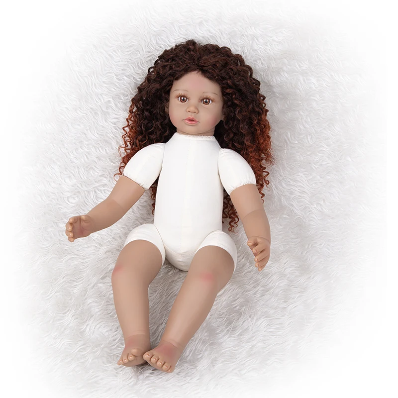 60CM Reborn Baba Babák Újjá Lány Fekete Bőr Ruhával Test Bebe Kisgyermek Újszülött Baba Játékok Gyerekeknek, Születésnapi, Karácsonyi Ajándék Kép 5 