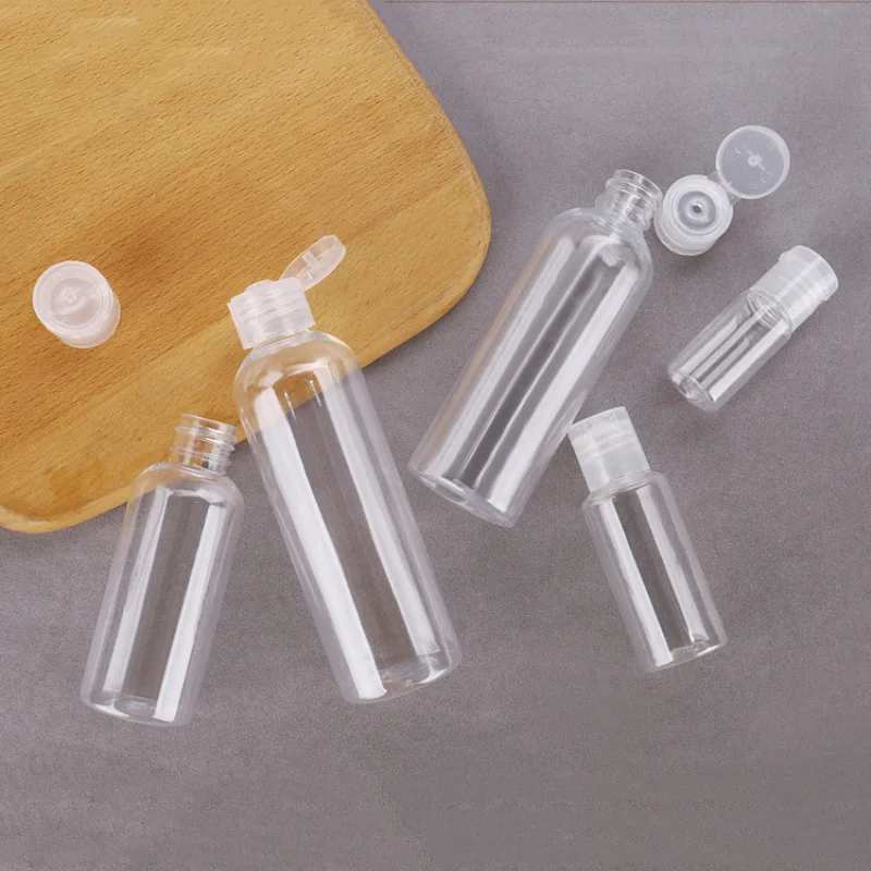 5ml/50ml/100m/250ml Világos, Mini, Átlátszó Műanyag Palack Üres Kozmetikai Üveg Mintát Kémcsőben Vékony Injekciós Utazási Üveg