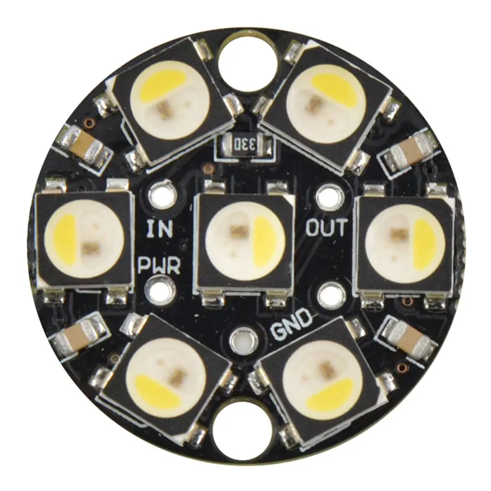 7-bites SK6812 RGBW Kerek Színes Gyűrű Led-ek, Beépített Meghajtók Fény Fejlesztési Tanács Lámpa Modul Panel