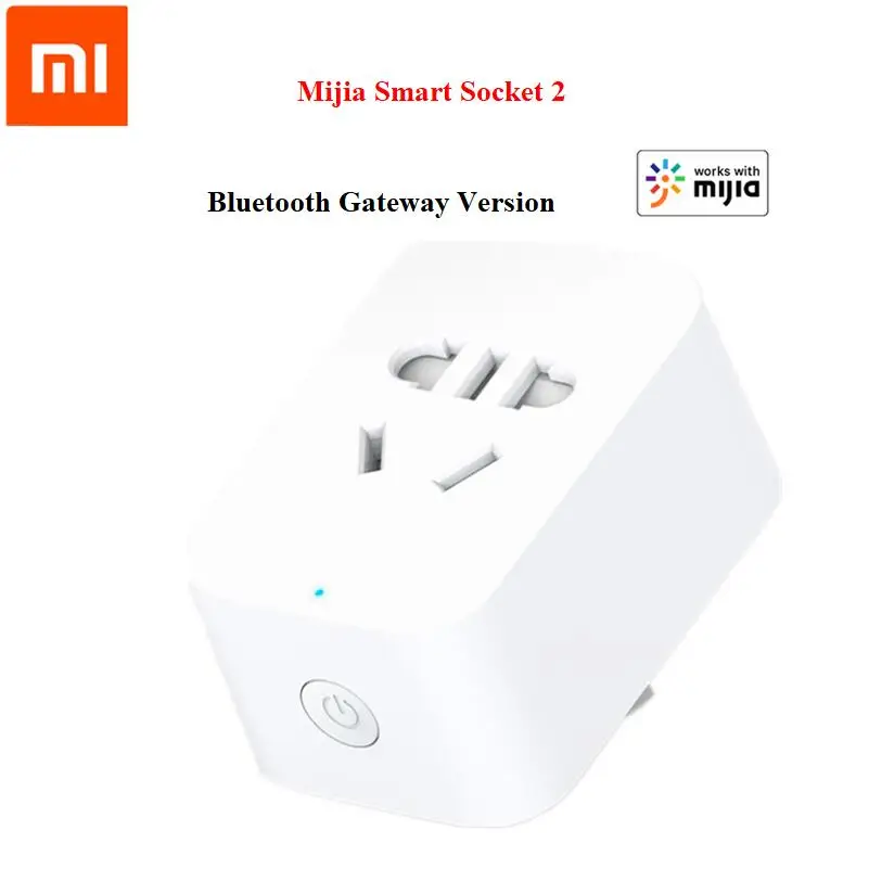 új xiaomi mi mijia Smart Socket 2 Bluetooth Átjáró Verzió Vezeték nélküli Kapcsoló Időzítő Plug működik a WiFi smart APP Alkalmazás