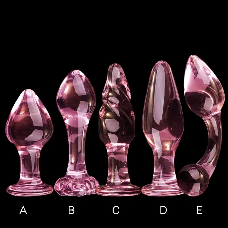 Rózsaszín, Üveg Anális Vibrátor Plug Kristály Butt Plug Erotikus Szex Játék Felnőtteknek Termékek a Nők, Párok, Anális Üveg Anális Stimulátor