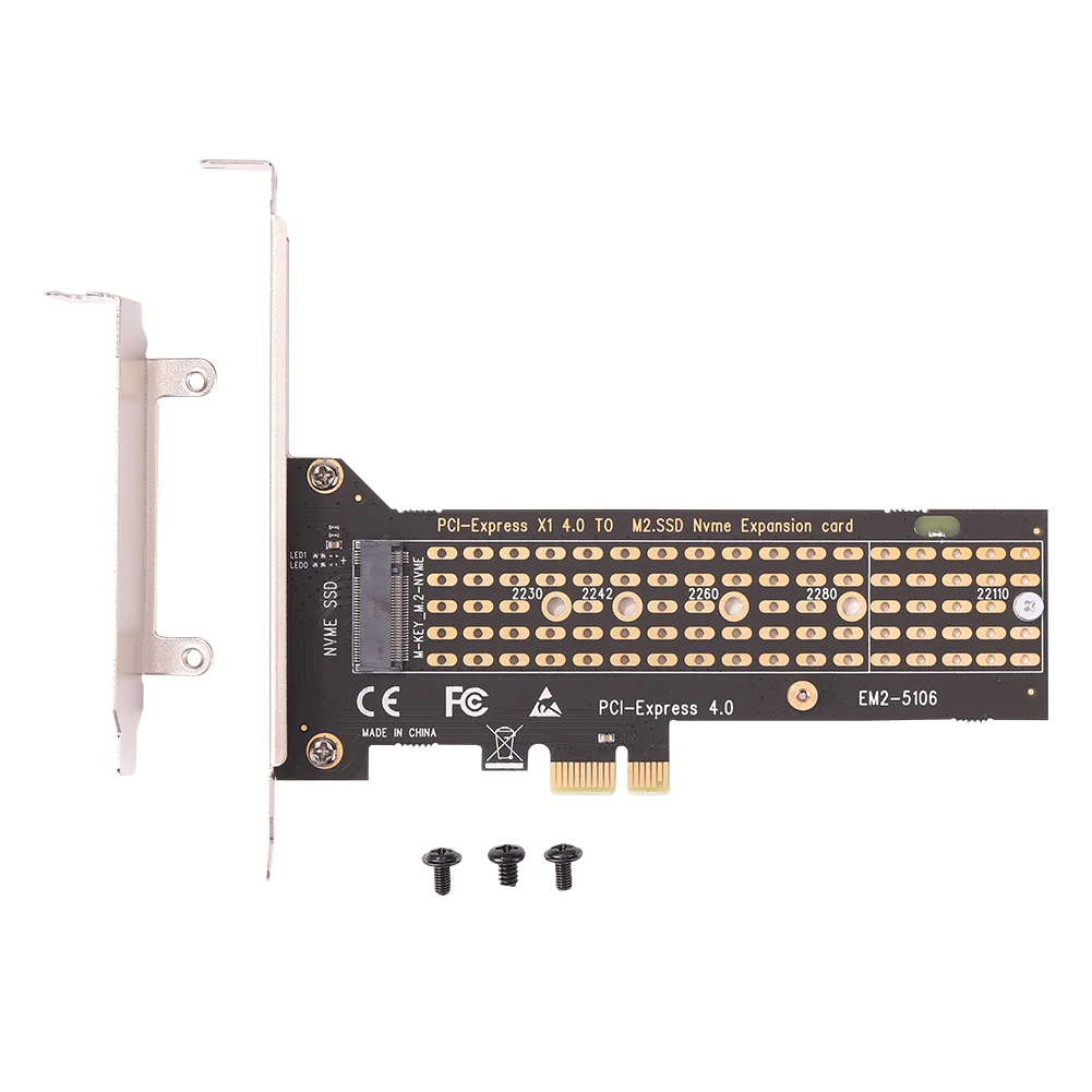 M. 2, PCI-E Adapter Kártya EM2-5106 SSD M. 2, PCI-Express 1x Adapter 2230/2242/2260/2280/22110 Extender Kelő