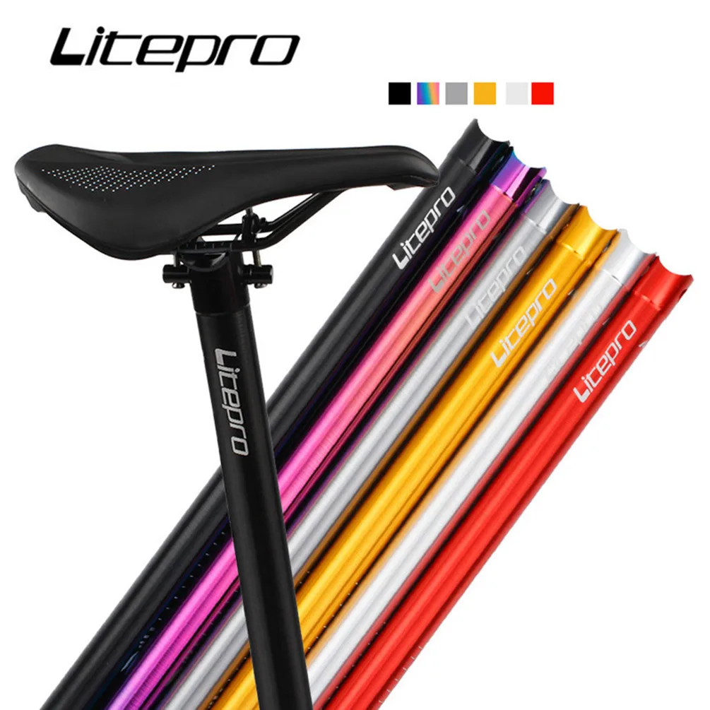 Litepro Ultrakönnyű 338G Összecsukható Kerékpár CNC Alumínium Ötvözet 33.9 * 580mm Ülés Rúd, Cső üléscső A Fnhon Kerékpár Seatpost