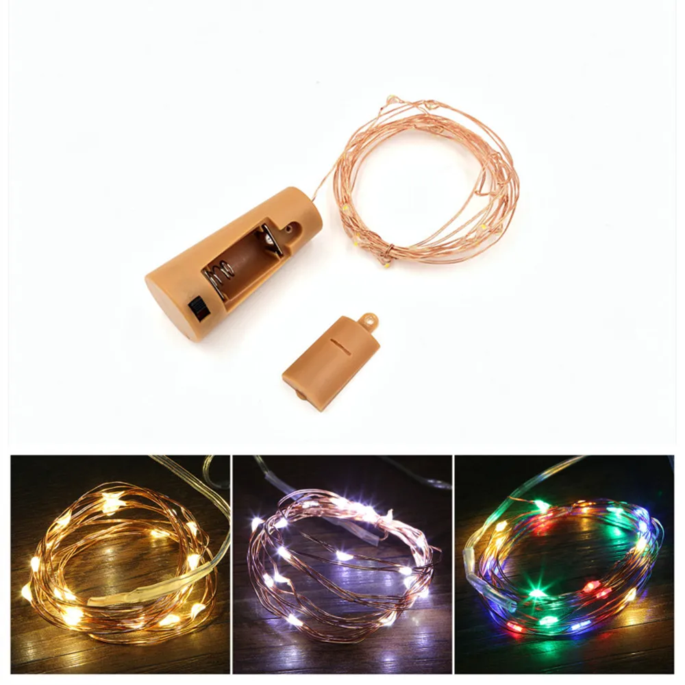 2M LED Garland Réz Drót Álmodozó String Tündér Világítás Üveg Kézműves Üveg Új Év/Karácsonyi/Valentin-Esküvői Dekoráció