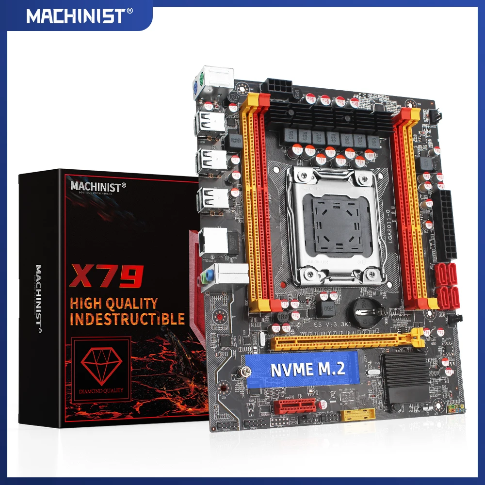 GÉPÉSZ X79 LGA 2011 alaplap támogatja a DDR3 REG ECC RAM memória Xeon E5 V1&V2 processzor asztali alaplap X79 E5-V3-3K1