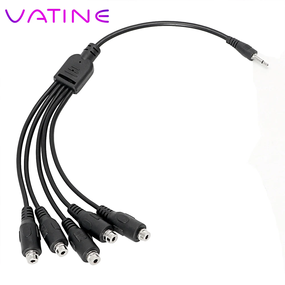 VATINE 5-1 Adapter Kábel Vezeték Szex Játékok Pár Pénisz Gyűrű Anális Plug Áramütés Tartozékok Elektromos Stimuláció