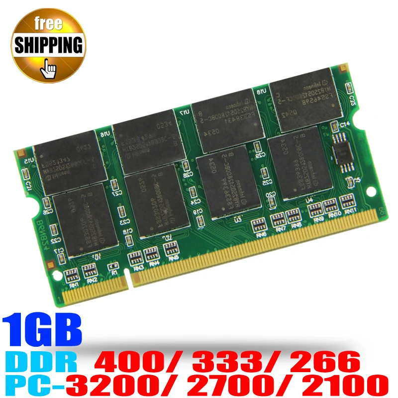 Laptop Memória Ram so-DIMM DDR1 PC 3200 2700 2100 / DDR 400 333 266 MHz 1 GB 200PINS Notebook Számítógép Sodimm Ram Memoria