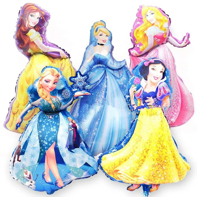 rajzfilm mini hercegnő lufik belle fólia lufi, hercegnő Hófehérke boldog szülinapi lufi Rapunzel léggömb