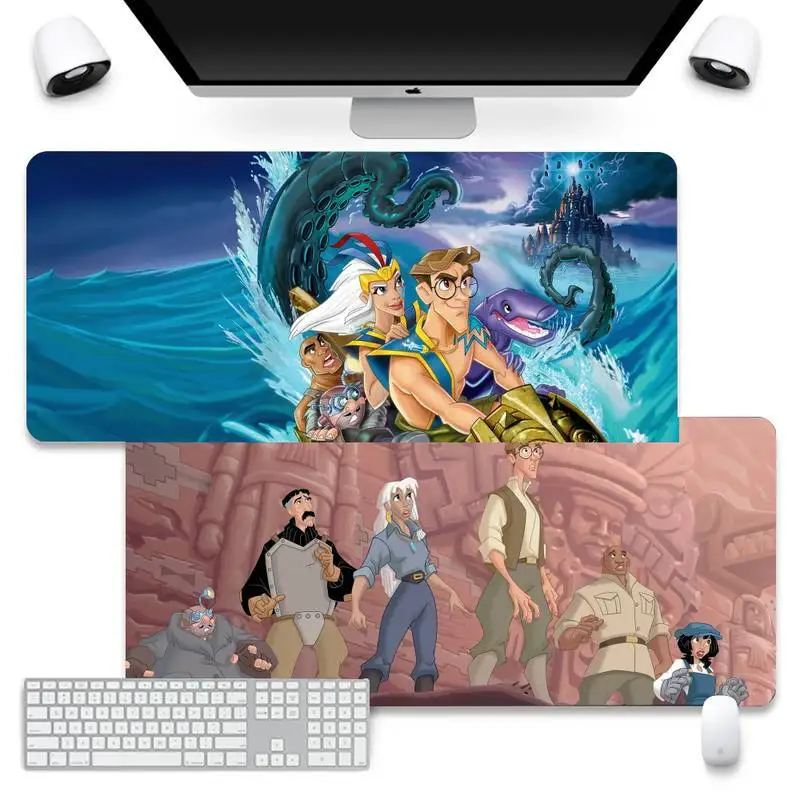 Disney Atlantisz Milo Visszatér Kis Gumi Mousepad Egér Pad Társaság XL Nagy Keyboard PC Pult Mat Takuo Anti-Slip Kényelem Pad