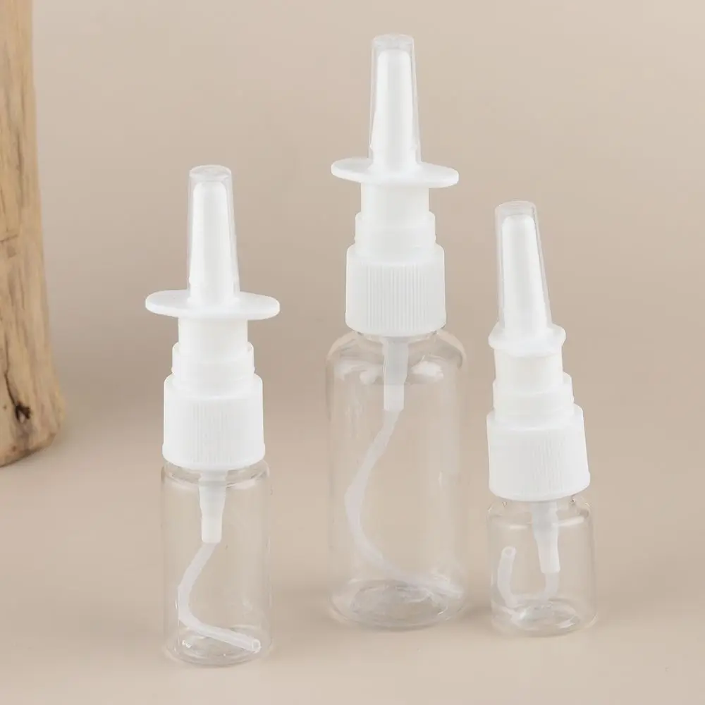 2 Orrspray palack kupakkal Egészségügyi Köd Újratölthető Fehér Permetező Orvosi Csomagolás Orrspray Szivattyú Üres Műanyag Palackok