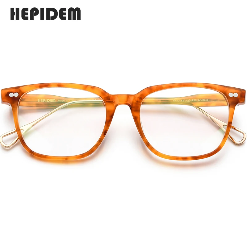 HEPIDEM-Acetát Optikai Szemüveg Keret Férfiak Vintage Retro Szemüveg Négyzet, Kocka Nők Receptet Szemüveg Rövidlátás Szemüveg 9137