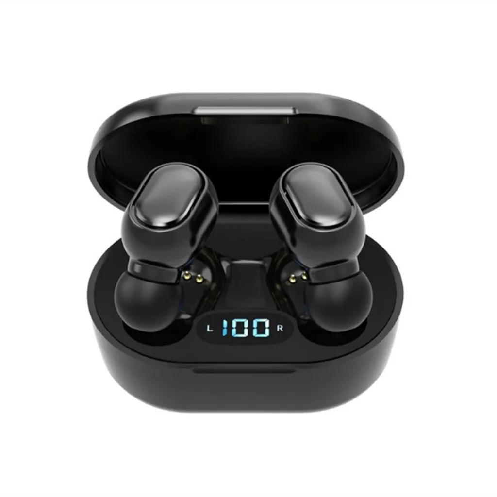 E7S Igaz Vezeték nélküli Fülhallgatót Bluetooth zajszűrő LED Kijelző Fülhallgató xaomi xiami xiomi gaming játékos