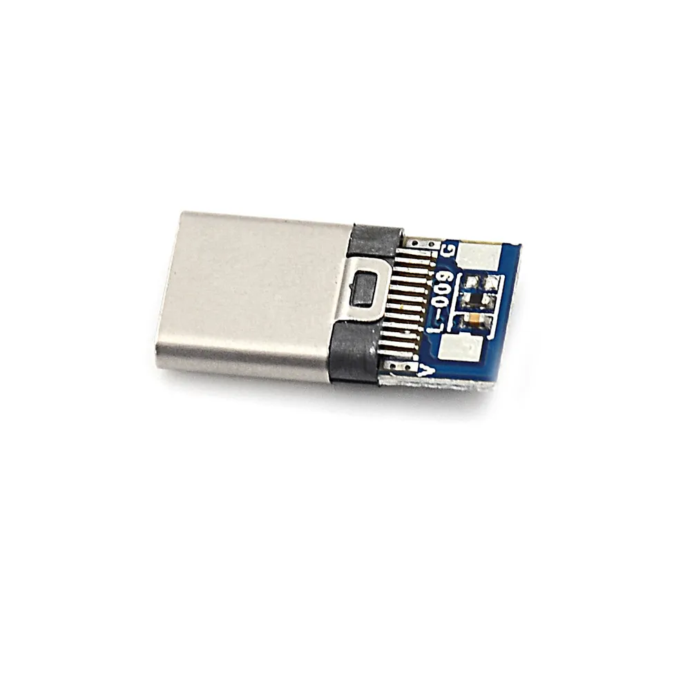 2db USB 3.1 C Típusú Férfi Csatlakozó Aljzat Csatolt PC-Testület SMT DIY Forrasztani Kábel