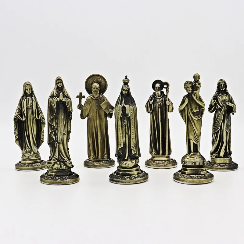 Keresztény szentek egyház figura ikonok dekoráció office home kézműves ajándékok szent család szobor, kép, de santos catolicas estatuas