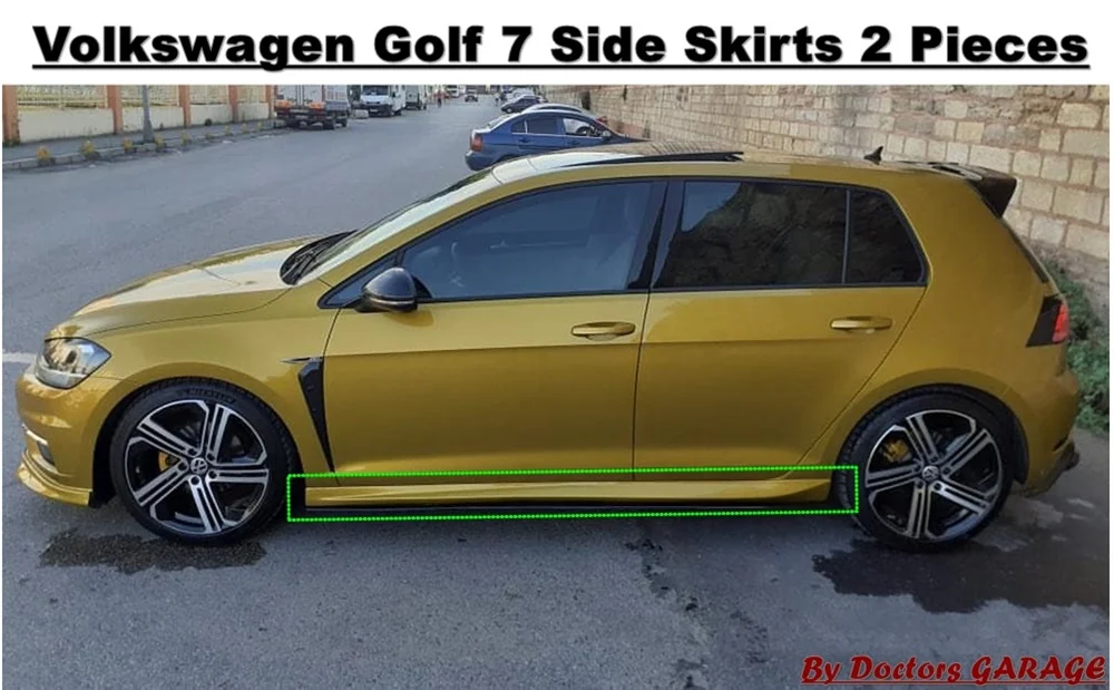 A Volkswagen Golf 7 Oldalon Szoknya 2012 2013 2014 2015 2016 2017 2018 2019 2020 Küszöb Oldalon Body Kit Berendezés Automatikus Autó Stílus Tartozék
