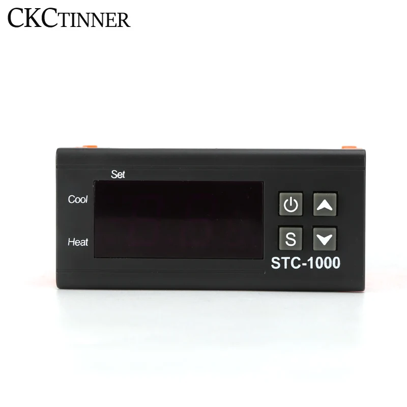 LED Digitális Termosztát Hőmérséklet-szabályozó STC-1000 kiváló megjelenést biztosít Relé Fűtés Hűtés Inkubátor AC 110-220V Kép 1 