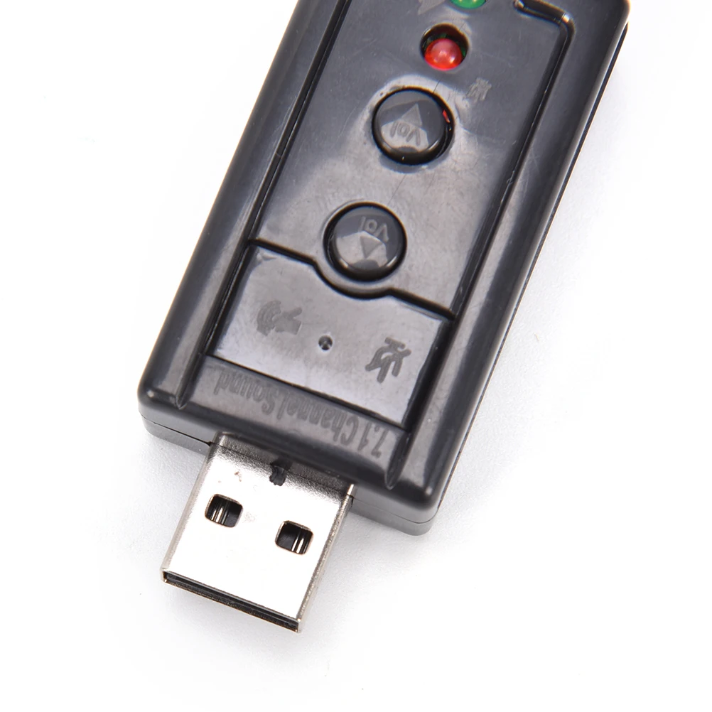 Mini Külső 3D USB 2.0-s hangkártya 7.1 Csatornás Virtuális 12Mbps Audio Hangszóró Adapter Mikrofon, 3,5 mm-es Jack Sztereó Headset Kép 3 