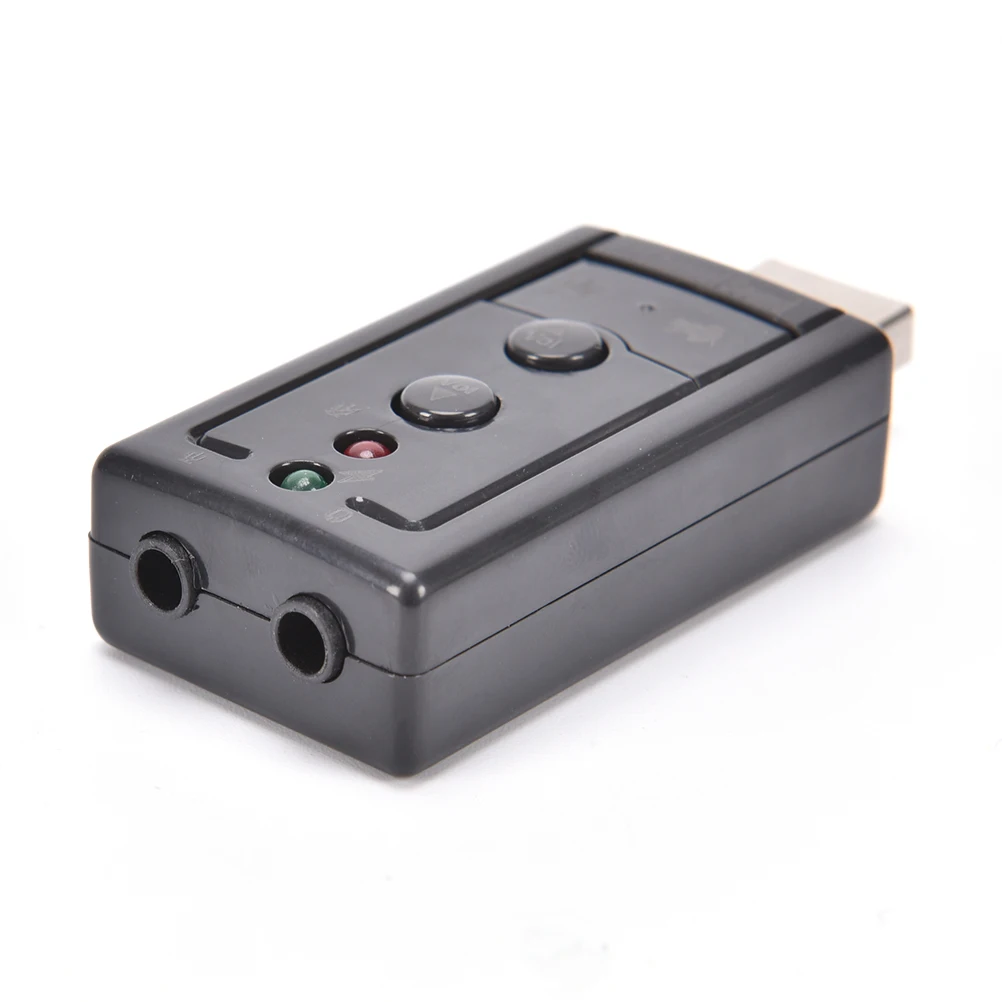 Mini Külső 3D USB 2.0-s hangkártya 7.1 Csatornás Virtuális 12Mbps Audio Hangszóró Adapter Mikrofon, 3,5 mm-es Jack Sztereó Headset Kép 5 