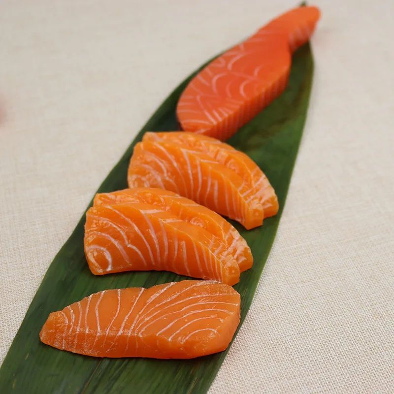 Mesterséges Japán Ál Lazac Sashimi Hús Lakberendezési Élelmiszer-Modell KitchenToys