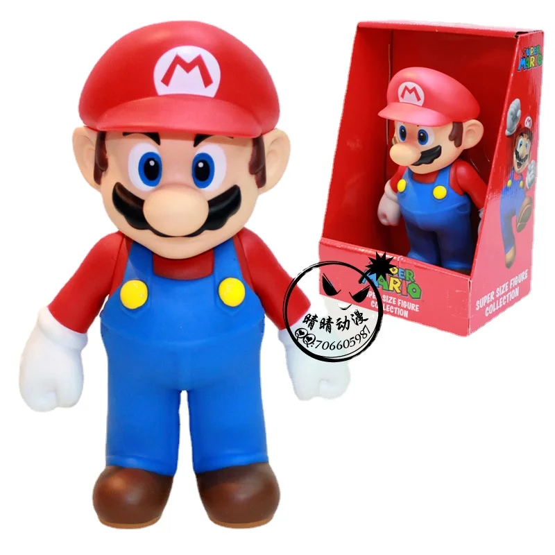 23cmSuper Mario játék Anime perifériás Super Mario Brothers baba kijelző Luigi Yoshi bichino 9-es doboz gyermekek születésnapi ajándék