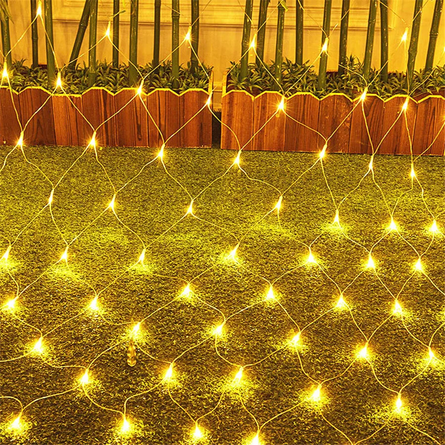 10*1M LED Nettó fény 580 LED Karácsonyi Függöny String Fény Kültéri Ablak függönyfal Tündér Garland Fény Esküvői Dekoráció Kép 2 