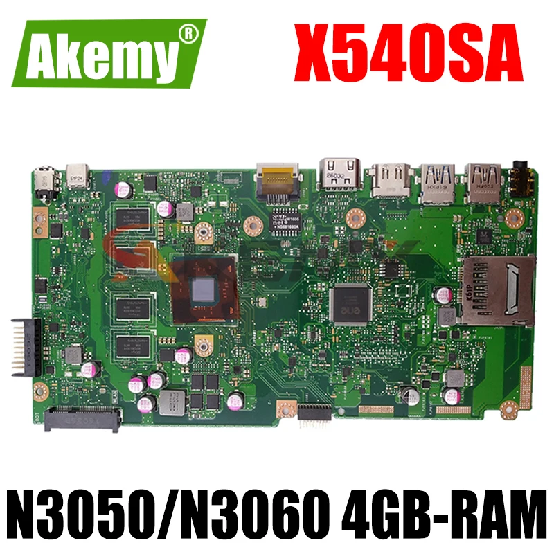 OriginalFor ASUS X540SA X540S F540S X540SAA Laptop Alaplap Intel N3050/N3060 CPU, 4GB RAM 100% - os Teljes Vizsgált