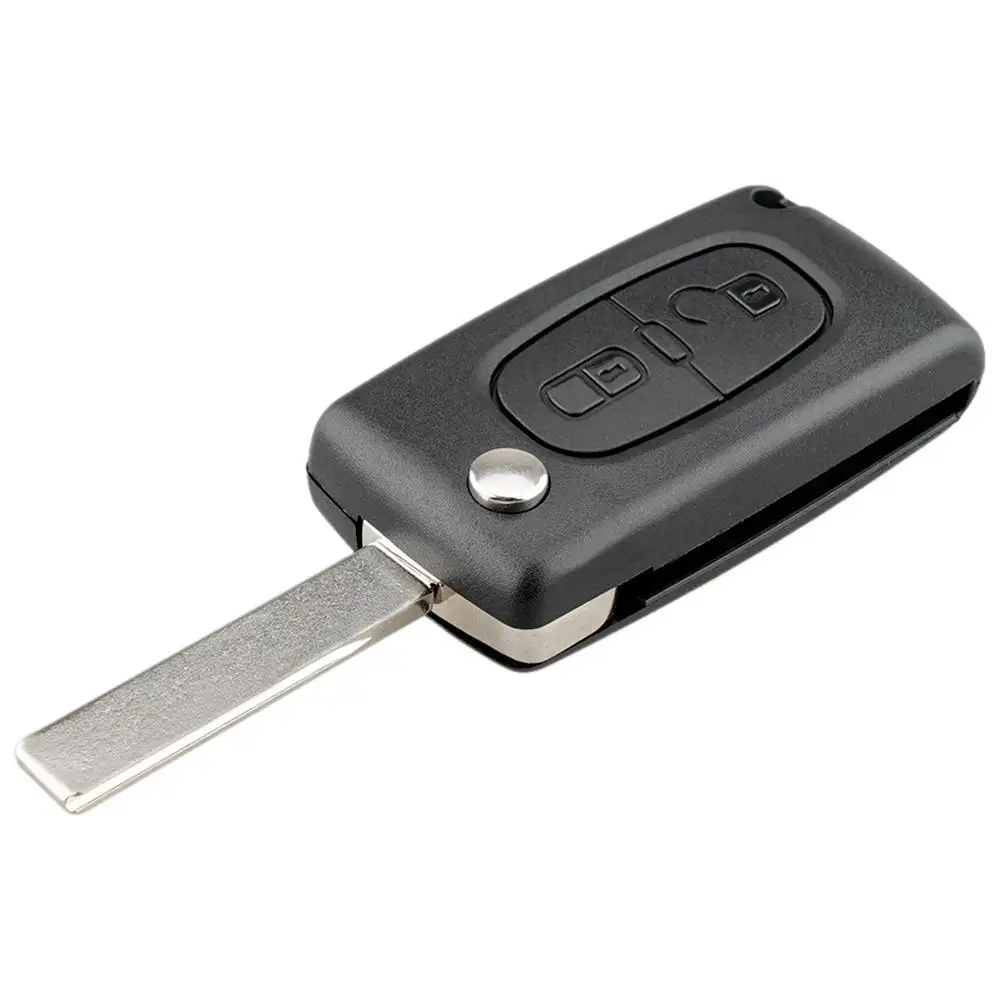 A Peugeot 207 307 2 Gomb Flip Összehajtható Kulcs az Esetben Üres Héj Peugeot 207 (CE0536+HU83)