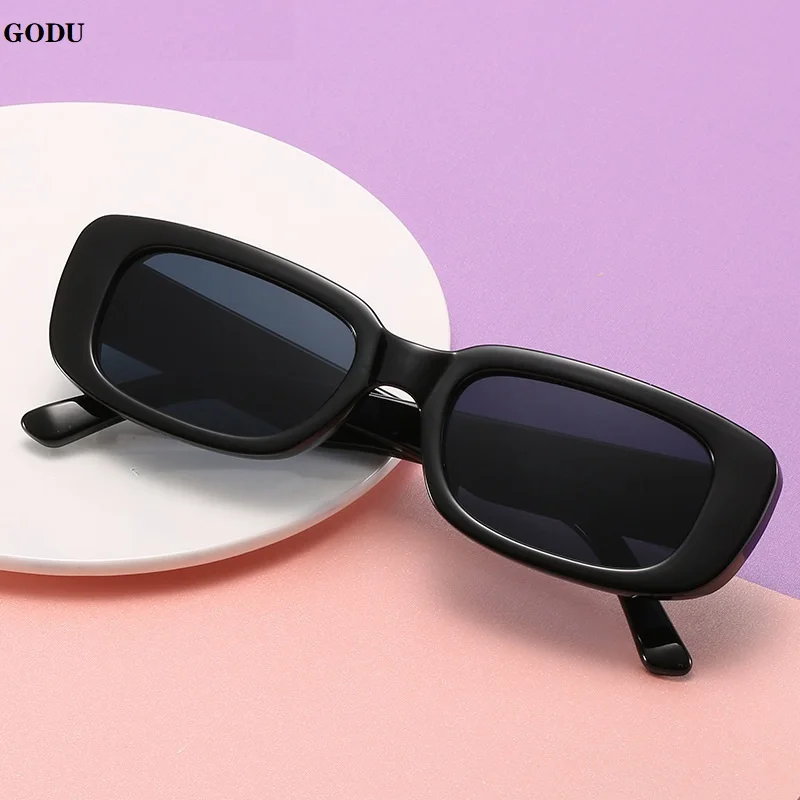 Évjárat Fekete Négyzet Napszemüveg Nő Luxus Márka Kis Téglalap Napszemüvegek Női Gradiens Tiszta Tükör Oculos De Sol