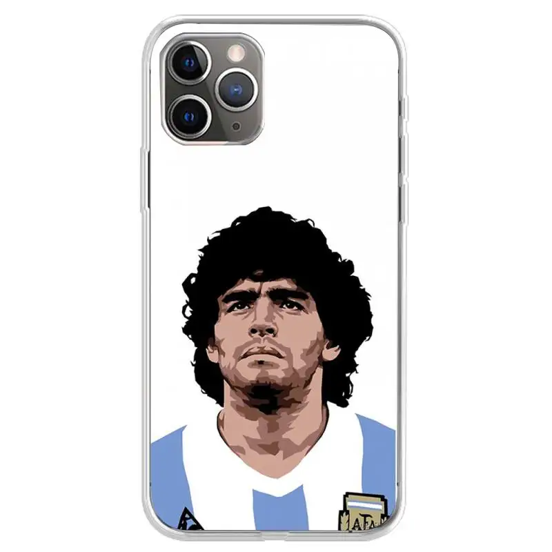 Diego Armando Maradona Telefon Esetében Megfelelő coque közelében Átlátszó Iphone XR 11 12 13 Pro X XS Max 6 7 8 6s Plusz SE2020 Esetben Kép 2 