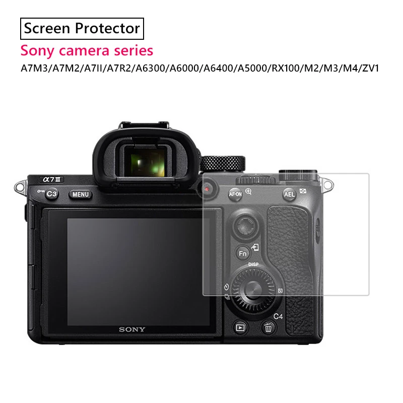 Edzett Üveg Kamera képernyővédő fólia Sony Sorozat A7M3 A7R2 A6400 A6300 A6000 RX100 M2 M3 Képernyő Védelem Védőfólia