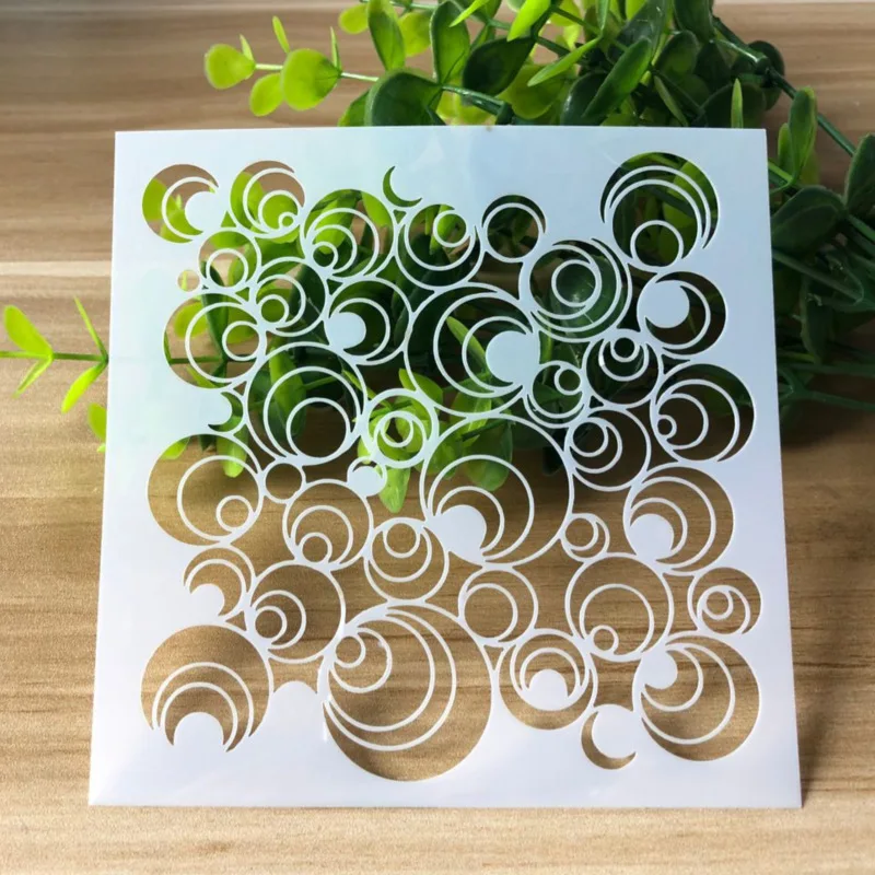 13*13cm virág DIY Stencil Festmény Scrapbook Színezés Dombornyomás Album Dekoratív Papír Kártya Sablon
