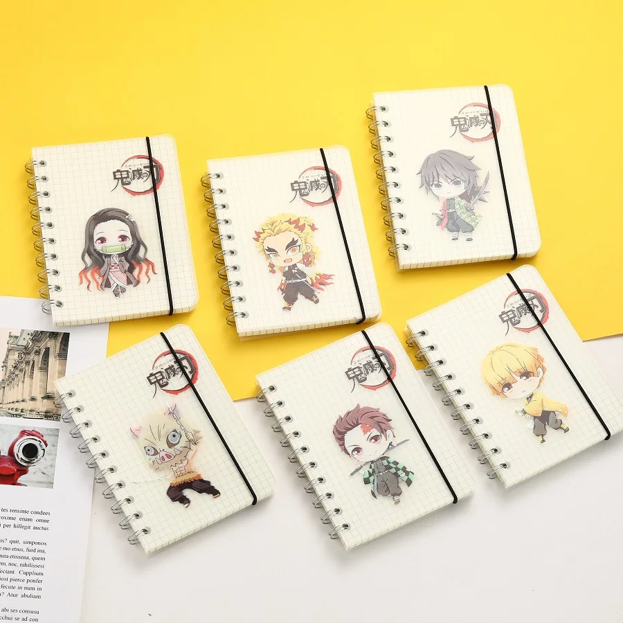 Anime Démon Vadász Kimetsu Nem Yaiba irodaszer Jegyzetfüzet Rajzfilm Ábra Kamado Tanjirou Nezuko Diákok Megjegyzés Könyv napló könyv