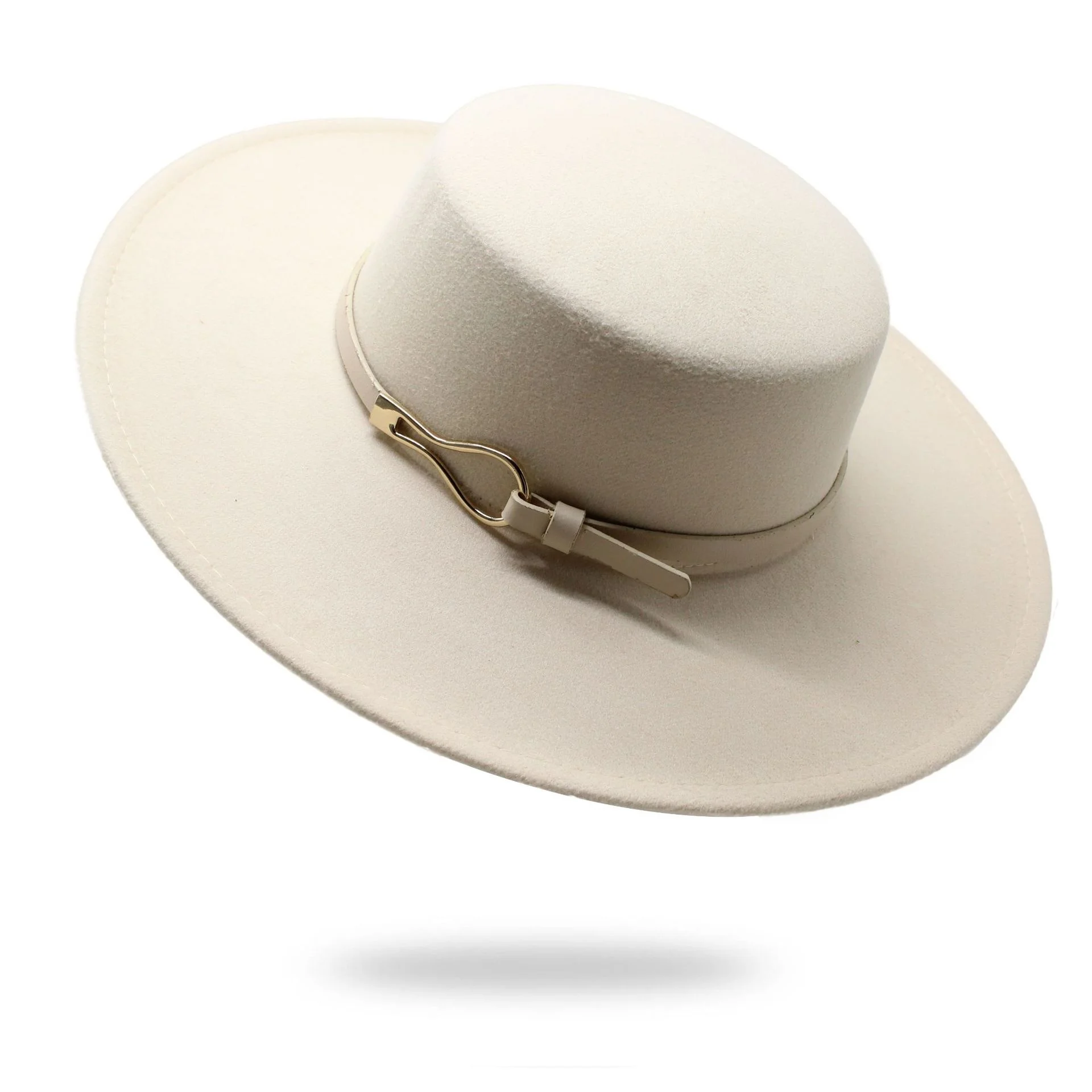 2021 Új, Fekete, Nagy Karimájú, széles karimájú gyapjú kalap női őszi-téli Angol sokoldalú, Panama