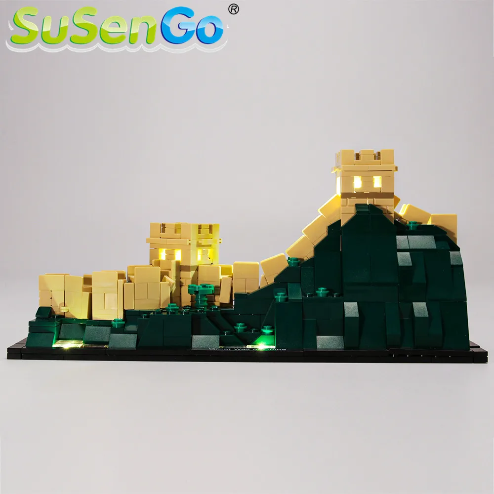 SuSenGo LED Készlet 21041 Építészet A Kínai Nagy Fal Kompatibilis 17010 , NEM Blokkok Modell