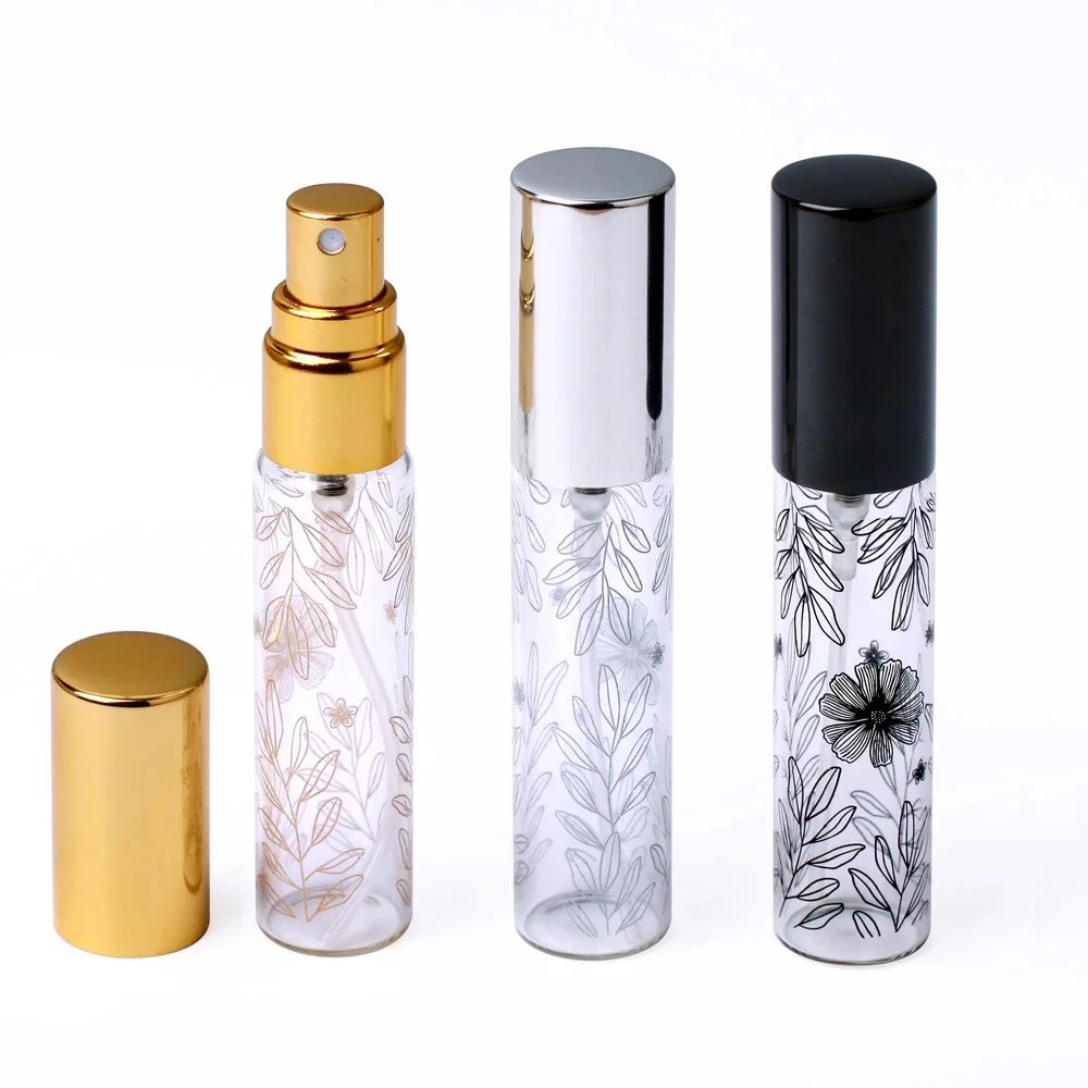 10ml Hordozható Átlátszó Üveg Spray Palackot Levél Parfüm, Dekoratív Üveg Porlasztó Üres Kozmetikai Mini Újratölthető Palackok