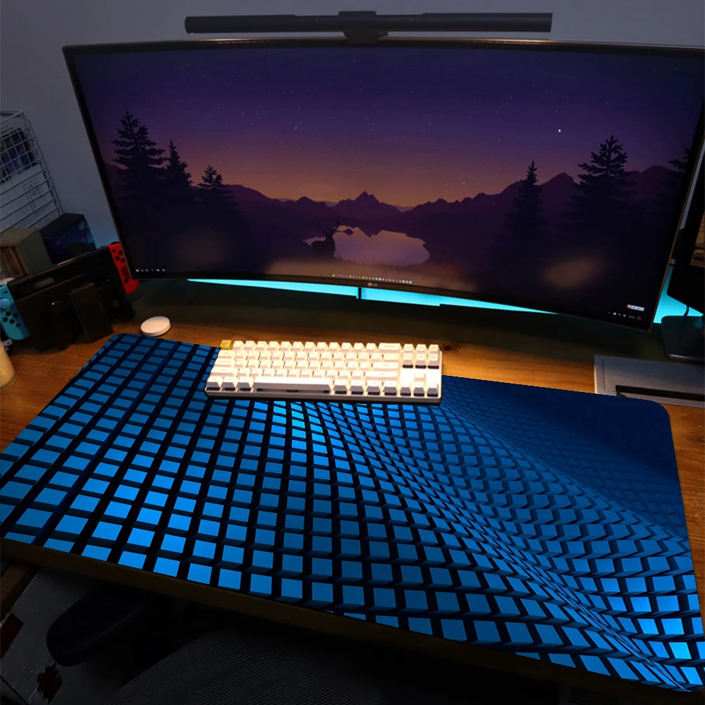 Egérpad XXL Balck Geometrikus Absztrakt 3D-s Nagy DIY Egyéni Játék PC 90x40/80x30cm Legjobb Játék, Egyéni Asztal Mat Gamer Kiegészítők Kép 1 