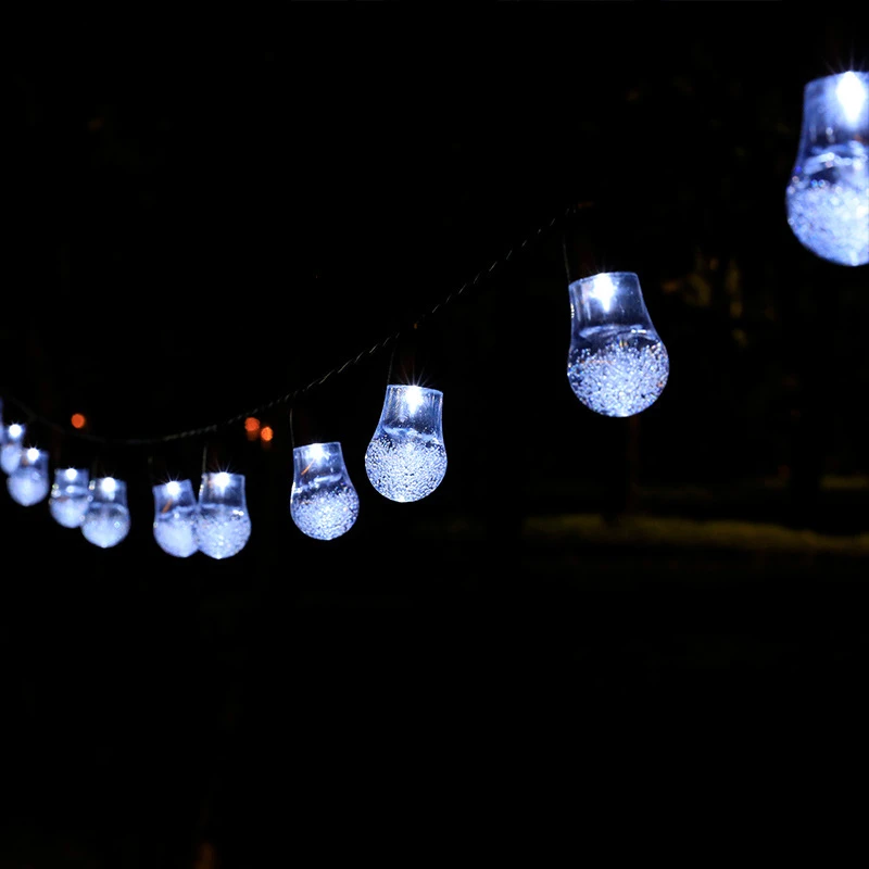 A szabadban Globe Napenergia String Világítás 20 LED-es, Kültéri Izzó Szálat Fények Vízálló 8 Módok Napelem Fény Terasz Kerti Pavilon Kép 2 