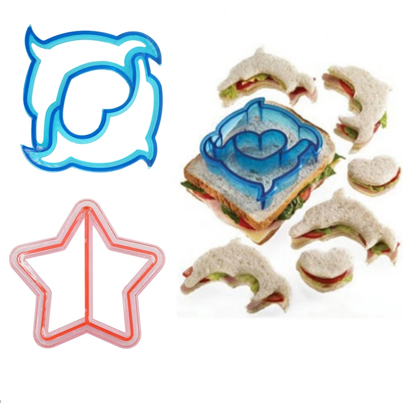 Kenyér Penész Vágó Kreatív Aranyos Csillag Állatok Alakú Szendvicset Pirítós Cookie Műanyag Penész Reggeli Vágás Sütés Eszközök Dekoráció