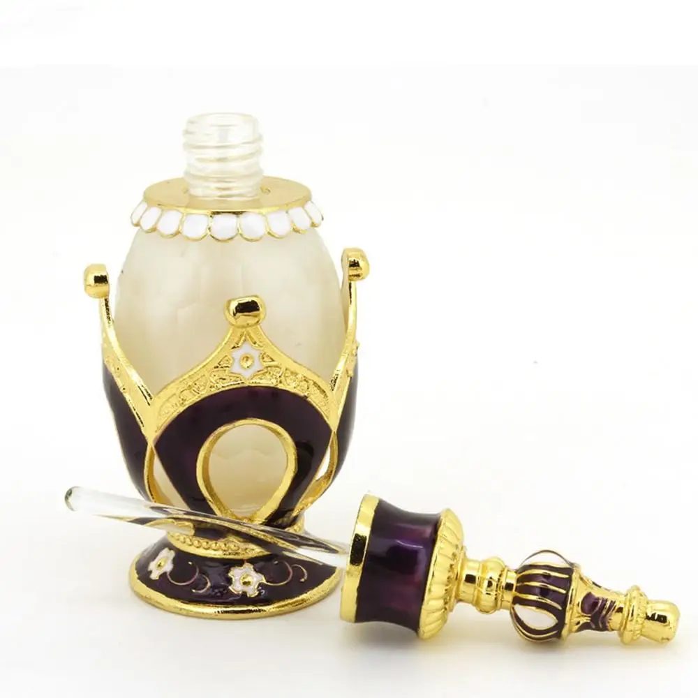 1DB 25ml Vintage Fém Parfümös Üveg Arab Stílus az Illóolajok Cseppentő Üveg Tartály Közel-Keleti Gyomlálás Dekoráció Ajándék Kép 4 