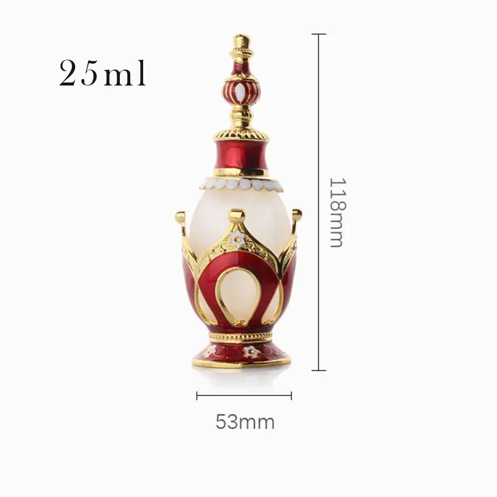 1DB 25ml Vintage Fém Parfümös Üveg Arab Stílus az Illóolajok Cseppentő Üveg Tartály Közel-Keleti Gyomlálás Dekoráció Ajándék Kép 5 