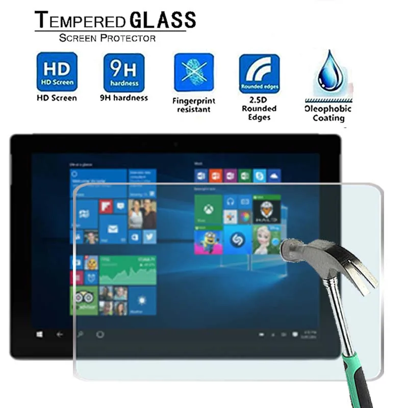 A Microsoft Surface 3 2015 Változat -Prémium Tablet 9H Edzett Üveg Képernyő Védő Fólia Védő Őrség Borító