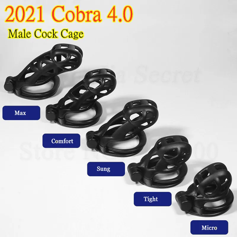 Új Cobra 4.0 Férfi Tisztaság Készülék 4 Pénisz Gyűrűk,Gyanta Kakas Cage,A Tisztaság Zár,Pénisz, A Hüvely,A Felnőtt Szexuális Játékszerek Férfiaknak Meleg