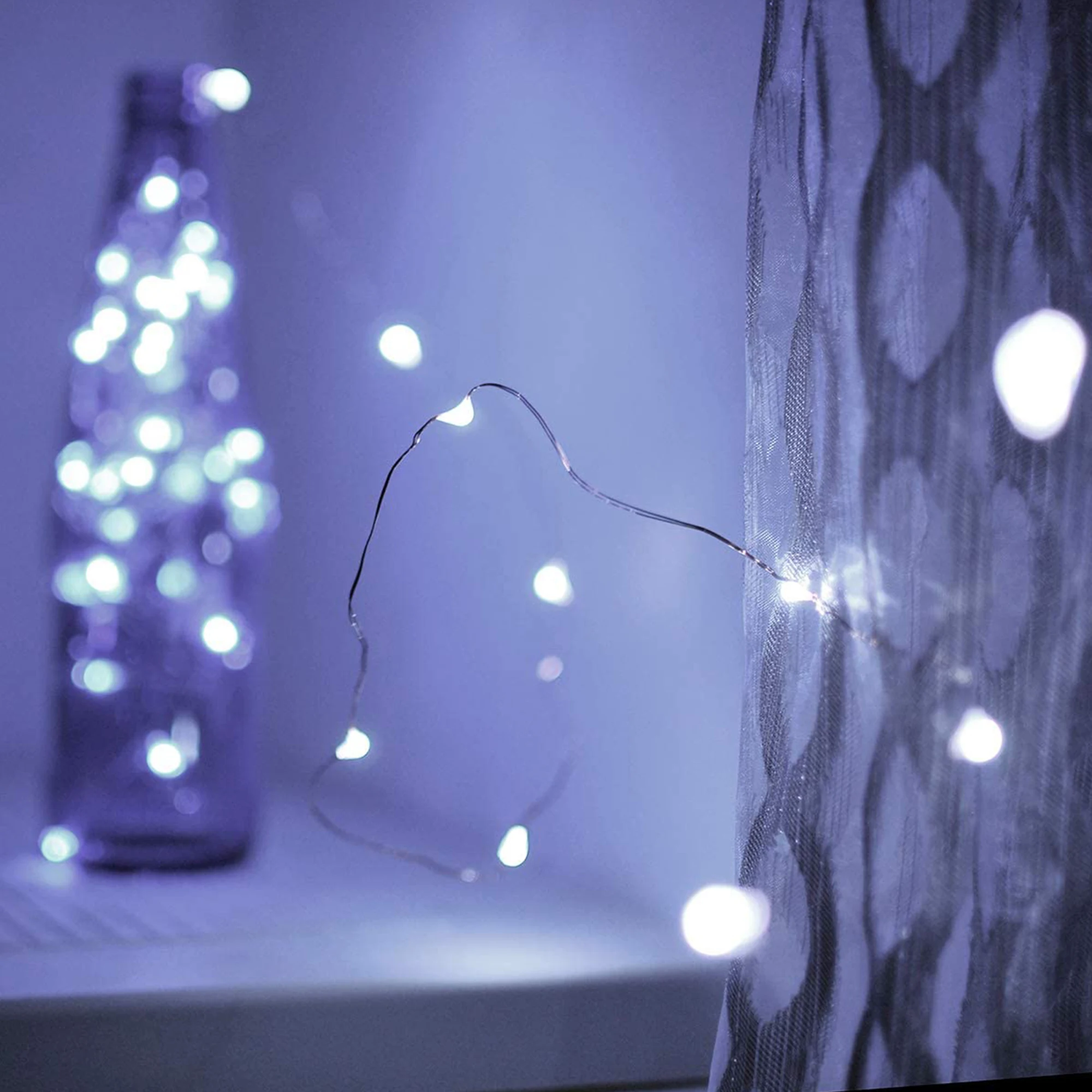 LED Karácsonyi fények, hideg fény, 8 funkció, 10 méter Kép 5 