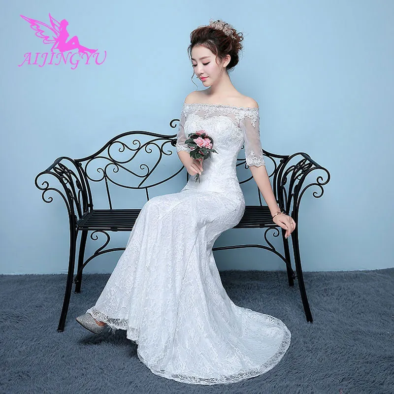 AIJINGYU plus size menyasszonyi ruhák 2021 vendég esküvői ruha WK770