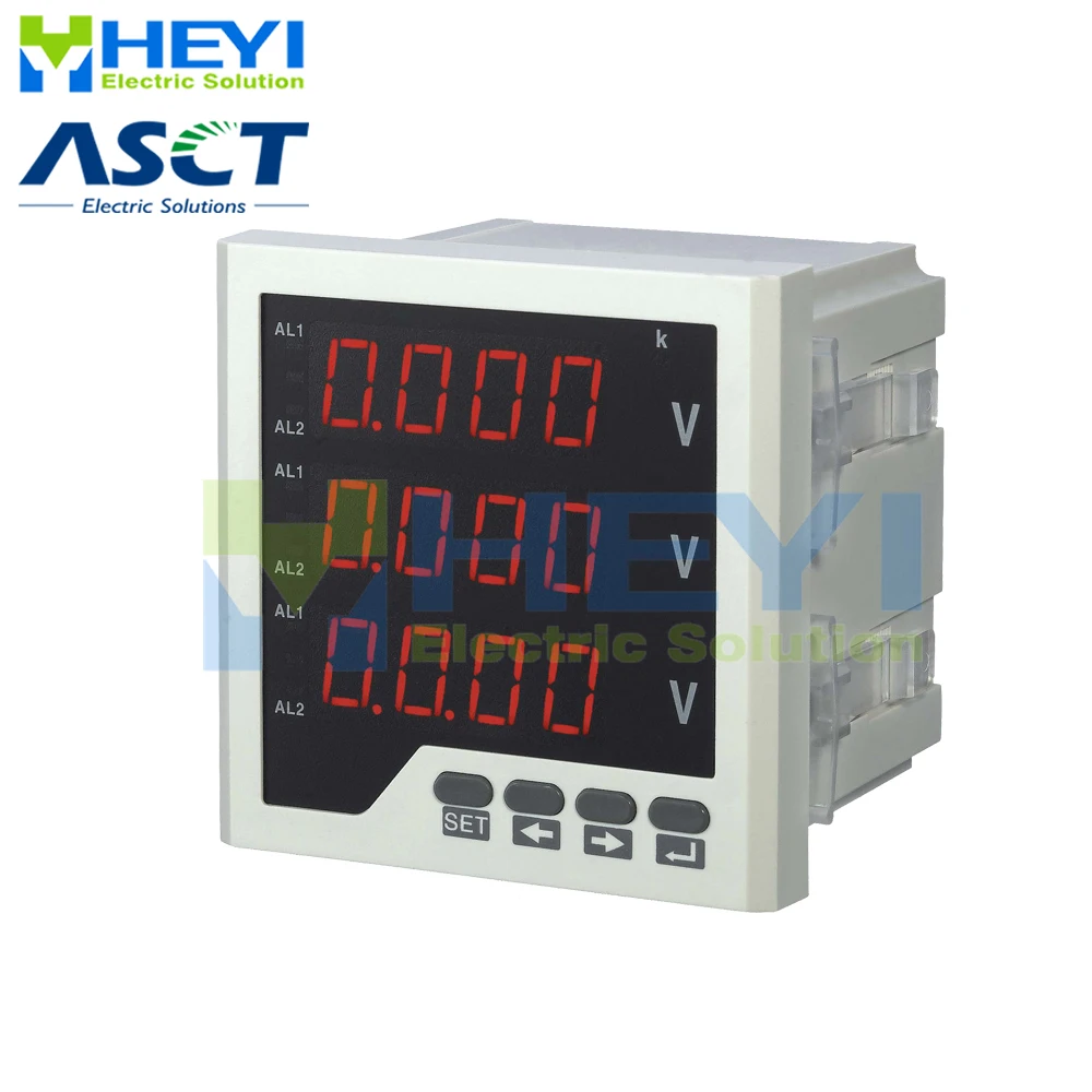 3 fázis LED digitális ac voltmérő HY-3AV digitális feszültség mérő RS485 kommunikáció Kép 0 