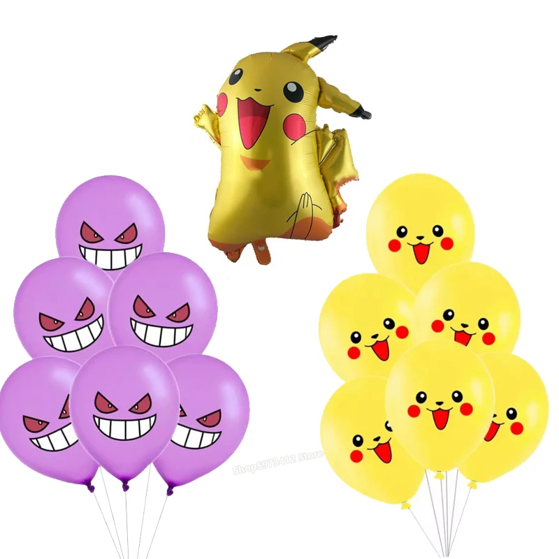Pokemon Pikachu Fél Latex Léggömb Gyerekek Szülinapi Party Dekoráció Zsebében Elf Gumi Lufi Karácsonyi Dekoráció Otthon, Játék, Ajándék